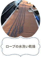 ロープの水洗い乾燥
